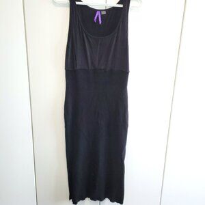 Seraphine Maternity Body Con Sleeveless Black Maxi Dress Size 6